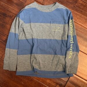 Vineyard Vines Kids Toddler Blue and Gray Striped Tee